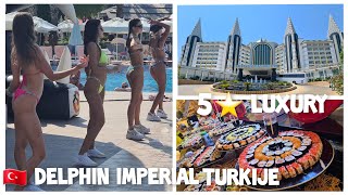 Delphin imperial Luxury resort Hotel 5 star Antalya Turkey Food Tour Travel Turkije Lara [upl. by Maiah]