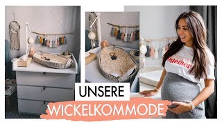 UNSERE WICKELKOMMODE amp WICKELTISCH EINRICHTEN BABY2  IKEA MALM [upl. by Enahsal391]