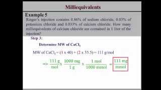 Milliequivalents Calculations [upl. by Aerised]