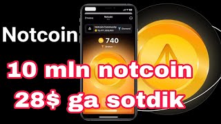 NOTCOIN SOTISH TELEFONDA  NOTCOIN dan pul yechish [upl. by Bendicty645]