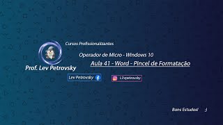 Aula 41  Word  Alinhamento espaçamento entre linhas e Pincel de Formatação [upl. by Hgielek]