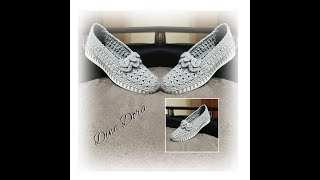 Espadrile crosetate gri [upl. by Rann]