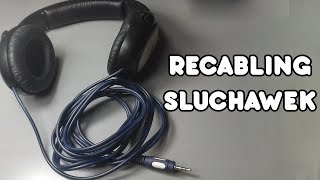 Wymiana przewodu w słuchawkach Sennheiser HD201 [upl. by Reivaz531]