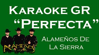 Karaoke  Perfecta  Alameños De La Sierra [upl. by Orelia996]