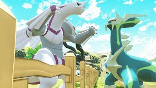 Palkia slapped Dialga over the fence [upl. by Oinegue45]