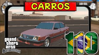 MODPACK 110 CARROS BRASILEIROS BR GTA SA SANDREAS ANDROID [upl. by Mendez]