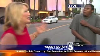 Reporter Gets the Fright of Her Life By quotVideoBomberquot During Live Broadcast [upl. by Lea407]