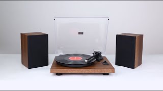 1 BY ONE Wireless Turntable Hi Fi System with Speaker Installation Video [upl. by Vivi589]