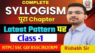 SYLLOGISM  REASONING   Class3  RPF  SSC GD  NTPC 20242025 [upl. by Roti123]