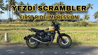 Yezdi Scrambler first ride impression [upl. by Harmonia]