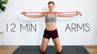 12 min UPPER BODY RESISTANCE BAND Workout At Home [upl. by Eetnom406]