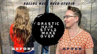 Drastic hair style makeover  Olga Flint [upl. by Htebharas119]