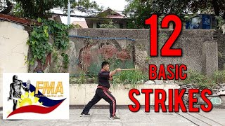 12 BASIC STRIKES  Arnis [upl. by Caughey153]