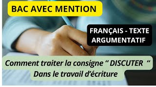 Travail décriture en Français quot DISCUTERquot [upl. by Souvaine137]