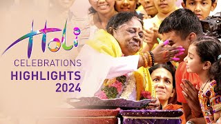 Holi with Amma  Highlights 2024  Amritapuri [upl. by Ahsrop]