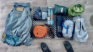 Ultralight Bushcraft overnight kit Loadout  FULL COMFORT 12lb Base Weight [upl. by Wren]