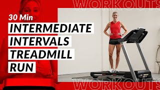 30 Minutes Intermediate Intervals Treadmill Run Workout [upl. by Pate]