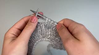 Strikke 2 masker i 1  Knit 2 stitches in 1 Tutorial [upl. by Riba]