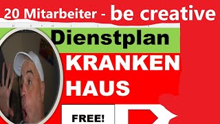 krankenhaus klinik dienstplan be creativ  jeanpascall zum selbst anpassen fuer 1020 Mitarbeiter [upl. by Suiravaj]