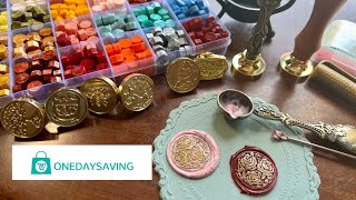 SUPER CHEAP WAX SEAL STAMP SUPPLIES HAUL ONE DAY SAVING REVIEW AND TUTORIAL FOR BEGINNERS [upl. by Ahsha]