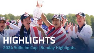 2024 Solheim Cup  Sunday Match Highlights [upl. by Nevile996]