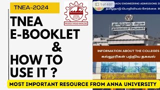 TNEA 2024EBOOKLET ReleaseMost Important Resource from Anna UniversityHow to Use Dineshprabhu [upl. by Jain]