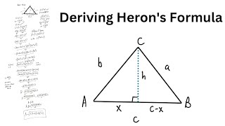 Herons Formula Derivation  Pythagorean Theorem [upl. by Hyacinthie]