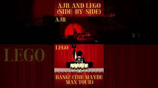 Sidebyside Comparison of AJR BANG Animated In Lego The Maybe Man Tour [upl. by Jenei]