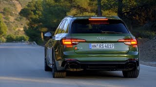 2018 Audi RS4 Avant  Sonoma Green  Driving  Interior  Exterior [upl. by Lledner477]