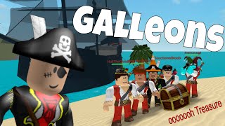 SECURE THE TREASURE  ROBLOX  Galleons  Gameplay  2008 Classic Pirate Battle Naval Game [upl. by Jump599]