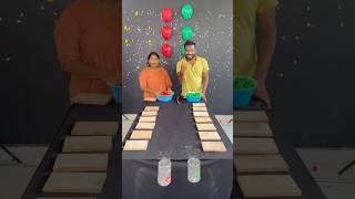 Sister vs Brother Roll Ball or Guess or Balloon Pop Challenge shorts Game [upl. by Hillier455]