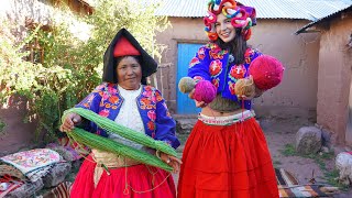 Así hacen la ropa en pueblos de PERÚ con animales  ¿Es costosa 🦙🇵🇪 [upl. by Krantz]