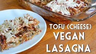 EASY VEGAN LASAGNA with Spinach amp Tofu quotRicotta Cheesequot RECIPE [upl. by Ahsaeyt]