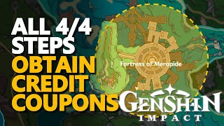 Obtain Credit Coupons Genshin Impact All Quests [upl. by Auqinet566]