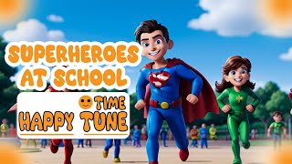 Superheroes at School Poem in English  Happy Tune Time amp Kids Song [upl. by Stock]