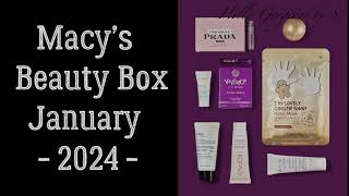 Spoilers Macy’s Beauty Box January 2024 FullReveal [upl. by Heppman947]