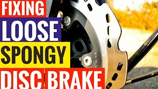 HOW TO SERVICE SPONGY LOOSE DISC BRAKE  BLEEDING DISC BRAKES  TVS APACHE RTR 200 BRAKE BLEEDING [upl. by Nho]