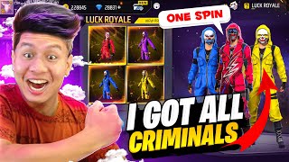 OMG I Got Super Rare Red Neon amp All Criminal Bundles in My 86 Level V Badge ID 😱 Garena Free Fire [upl. by Darelle]