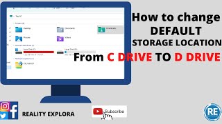 How to change default storage location in PC  Drive C to D  2024 [upl. by Uthrop196]