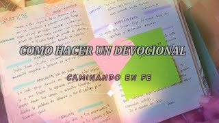 Como hacer Un Devocional Principiante [upl. by Nichola880]