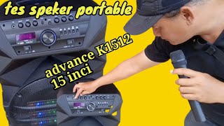 tes speaker portable 15 inci advance k1512 [upl. by Snowman]