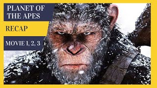 Must Watch Before Kingdom of the Planet of the Apes  Recap of Planet of the Apes 1 2 amp 3 Summary [upl. by Yras315]