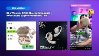 Kiip Wireless DTH5 Bluetooth Headset Headphone Earphone Earhook Tws [upl. by Brindle]