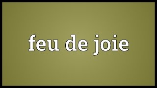 Feu de joie Meaning [upl. by Ithaman]