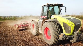 Claas Xerion 4200 amp Vaderstad Top Down En Vendée  SAS BRIDONNEAU [upl. by Kevan]