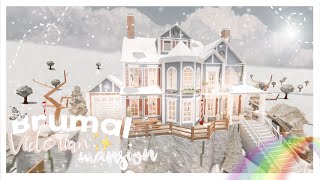 116k No Advanced Placing ❄️ Brumal Victorian Family Mansion  Welcome to Bloxburg  Speed Build [upl. by Nichola]