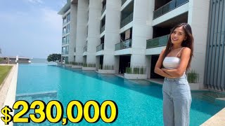 230000 8M THB Pattaya Beach front Condo for Sales  Thailand House Tour [upl. by Nahtahoj390]