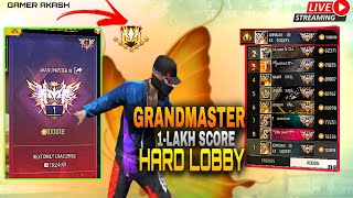 🔴LIVE  Grandmaster Top 1 Hard Lobby  S41 ❤ FF LIVE ✌ytshorts freefire tondegamer shortslive [upl. by Orferd]