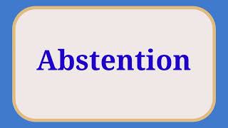 Pronunciation of AbstentionHow to Pronounce Abstention Pronunciation englishpronunciation [upl. by Francis]