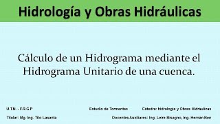 Cálculo de un Hidrograma mediante el Hidrograma Unitario [upl. by Noivert]